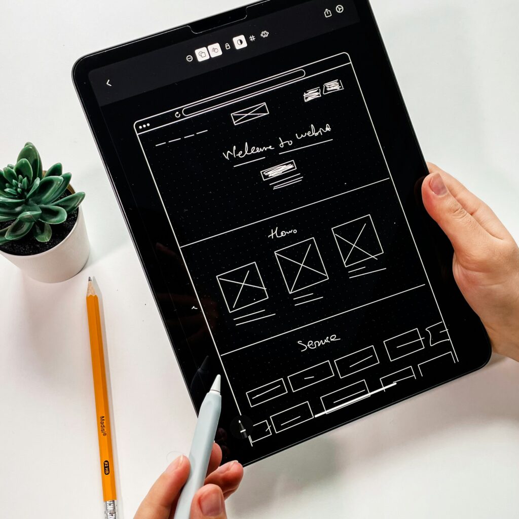 wireframing an app